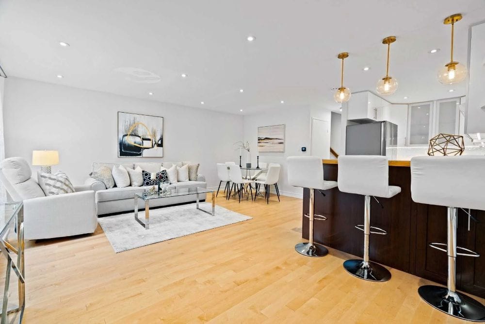 open concept staging